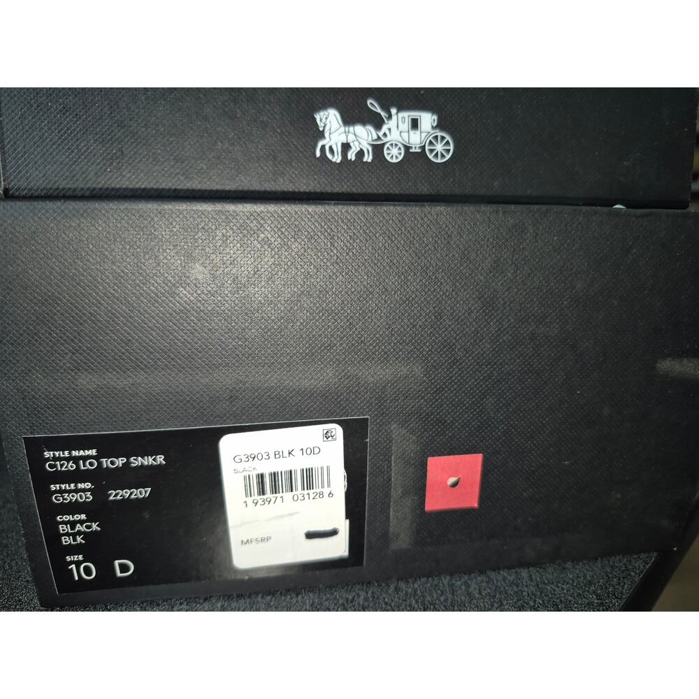 Coach Men C126 Sneakers US 10D Black Leather - Picture 8 of 8